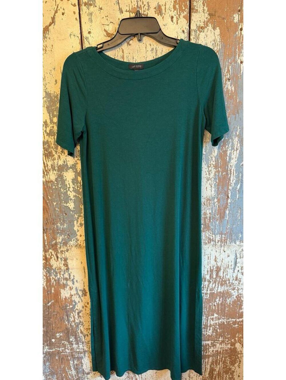 J.Jill Wearever collection long green dress size xsmall petite